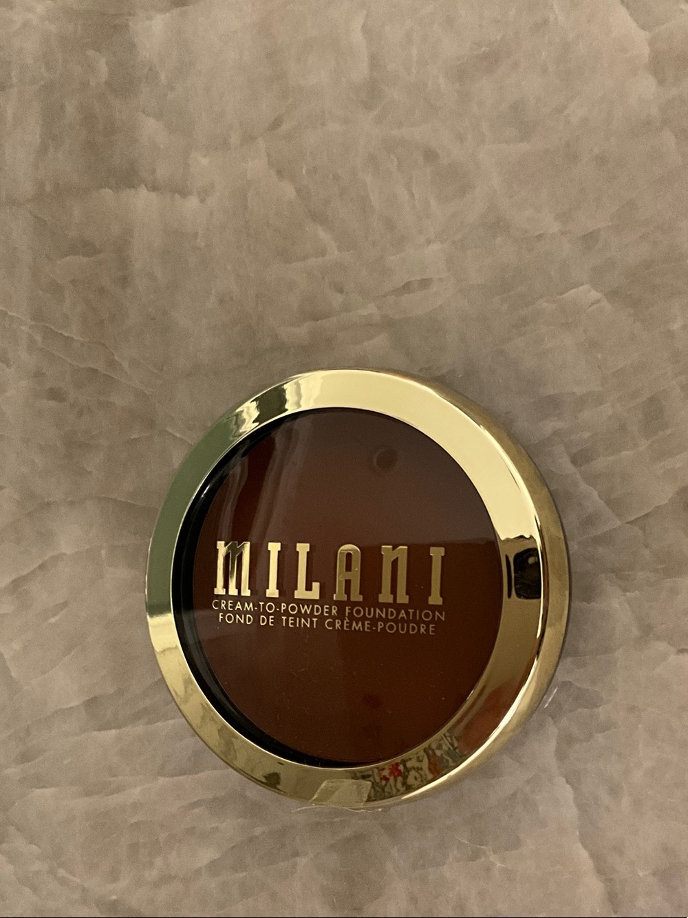 Milani Cream-to-Powder Foundation Compact in Brown with Gold Trim